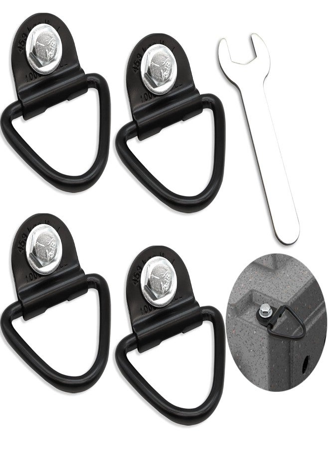 Terixe 4 Pack Tie Down Kit for Ruffland Kennel - Tie Down D-Ring Kit, 1000lb Load Capacity, with Wrench - Easy Installation, Compatible with RuffLand Kennels - Ideal for Securing Your Crate in Vehicle - Image 1